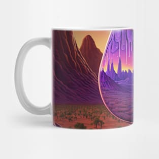 Trippy Art - Nature Canyon Raindrop Mug